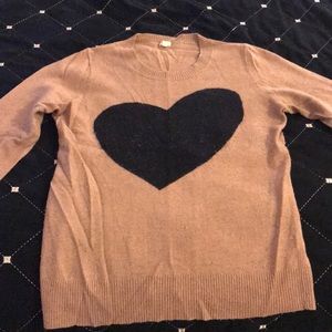 J. Crew Heart Print Sweater